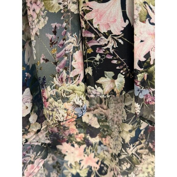 Zara // Gorgeous Floral High-Low Skirt Zara Woman // Boho // Classy Skirt Sz M - Picture 5 of 10